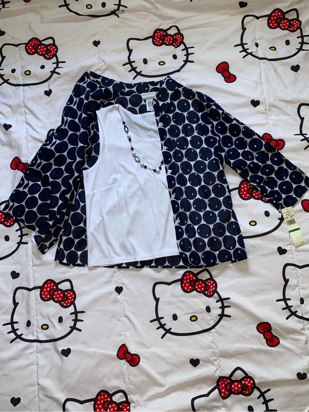 NWT Alfred Dunner Blouse & Tank Top Set